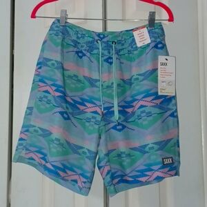 *NWT* Saxx Swim Trunks with BallPark Pouch Sz Small